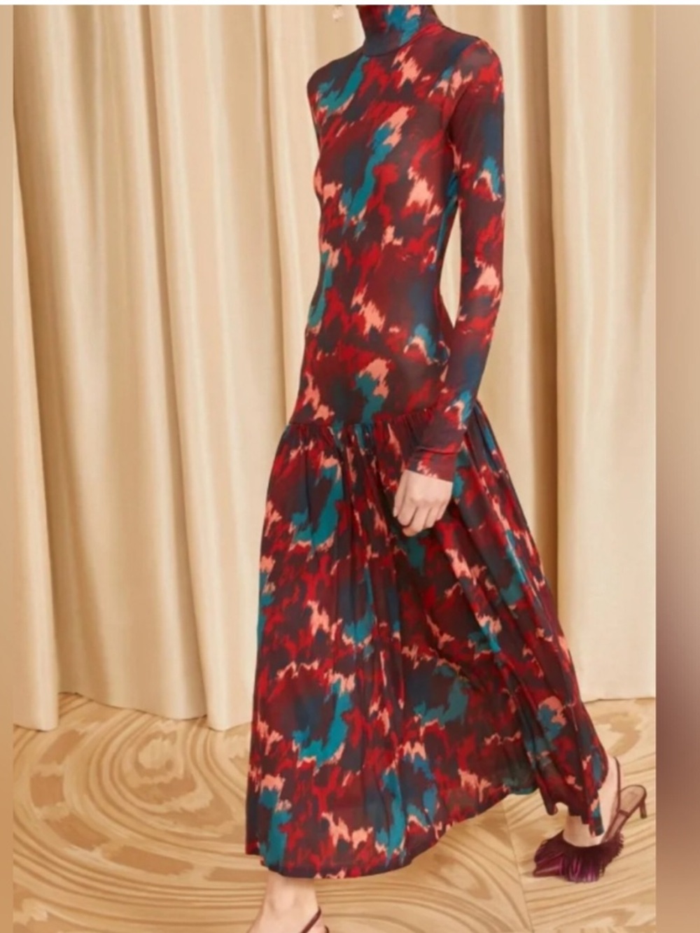 Ulla Johnson Fernanda Ametrine Maxi Dress in Orange Size L - Picture 3 of 15